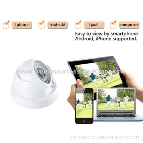 2.0-megapixel P2P IP Dome Camera with realtime H.264 dual-stream encoding, night visionNew